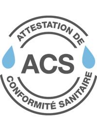 Logo de certification ACS pour les pompes doseuses de chlore Dosatron